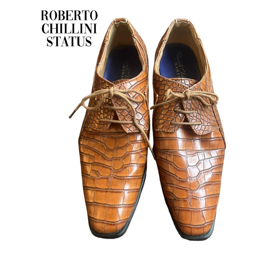Roberto Chillini Status Shoes Alligator Design Size 12
